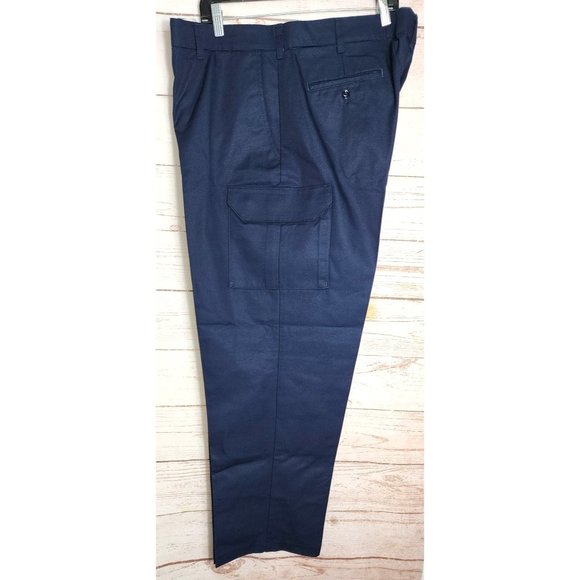 Soft Twill By UniFirst Cotton/Polyester 42x32 Draka USA Fiber Navy Blue Pants - Picture 8 of 12